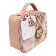Necessaire Crystal M Leoa em Couro e Vinil Personalizado