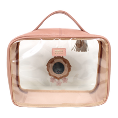 Necessaire Crystal M Leoa em Couro e Vinil Personalizado