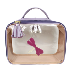 Necessaire Crystal M Libélula em Couro e Vinil Personalizado