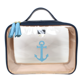 Necessaire Crystal M Marinheiro em Couro e Vinil Personalizado