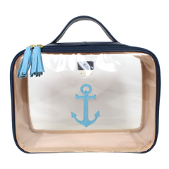 Necessaire Crystal M Marinheiro em Couro e Vinil Personalizado
