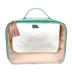 Necessaire Crystal M em Couro e Vinil Personalizado