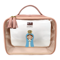 Necessaire Crystal M Nossa Senhora em Couro e Vinil Personalizado