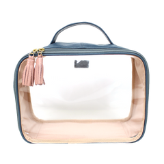 Necessaire Crystal M em Couro e Vinil Personalizado