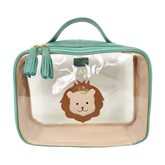 Necessaire Crystal M Rei Leão em Couro e Vinil Personalizado