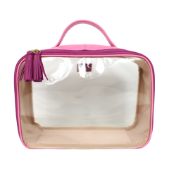 Necessaire Crystal M em Couro e Vinil Personalizado