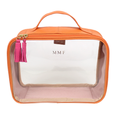 Necessaire Crystal M em Couro e Vinil Personalizado