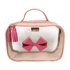 Necessaire Crystal P Laço em Couro e Vinil Personalizado