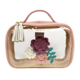Necessaire Crystal P Le Jardin em Couro e Vinil Personalizado
