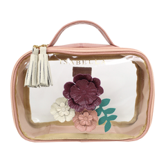 Necessaire Crystal P Le Jardin em Couro e Vinil Personalizado