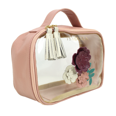 Necessaire Crystal P Le Jardin em Couro e Vinil Personalizado