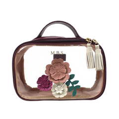 Necessaire Crystal P Le Jardin em Couro e Vinil Personalizado