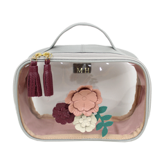 Necessaire Crystal P Le Jardin em Couro e Vinil Personalizado