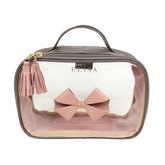 Necessaire Crystal P Laço em Couro e Vinil Personalizado