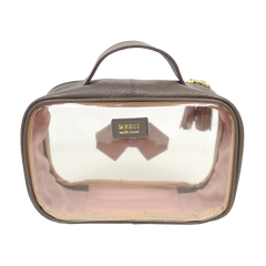 Necessaire Crystal P Laço em Couro e Vinil Personalizado