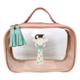 Necessaire Crystal P Girafinha em Couro e Vinil Personalizado