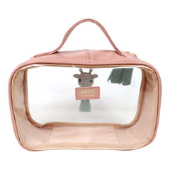 Necessaire Crystal P Girafinha em Couro e Vinil Personalizado