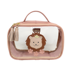 Necessaire Crystal P Leoa em Couro e Vinil Personalizado