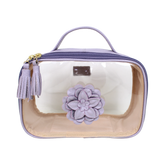 Necessaire Crystal P Camélia em Couro e Vinil Personalizado