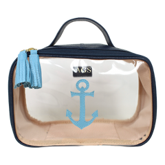 Necessaire Crystal P Marinheiro em Couro e Vinil Personalizado
