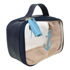 Necessaire Crystal P Marinheiro em Couro e Vinil Personalizado