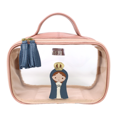 Necessaire Crystal P Nossa Senhora em Couro e Vinil Personalizado