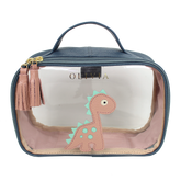 Necessaire Crystal P Little Dino em Couro e Vinil Personalizado