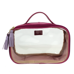 Necessaire Crystal P em Couro e Vinil Personalizado