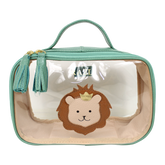 Necessaire Crystal P Rei Leão em Couro e Vinil Personalizado