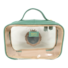 Necessaire Crystal P Rei Leão em Couro e Vinil Personalizado