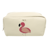 Necessaire Flamingo G em Couro Personalizado