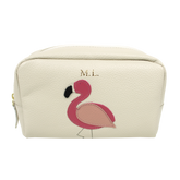 Necessaire Flamingo M em Couro Personalizado