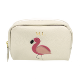 Necessaire Flamingo P em Couro Personalizado
