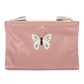 Necessaire Limpo/Usado Borboleta em Couro Personalizada