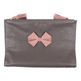 Necessaire Limpo/Usado Laço em Couro Personalizada