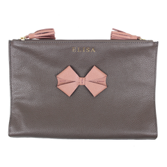 Necessaire Limpo/Usado Laço em Couro Personalizada