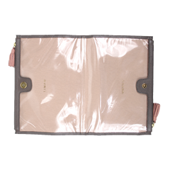 Necessaire Limpo/Usado Laço em Couro Personalizada