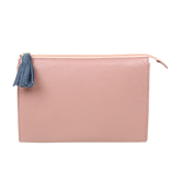 Necessaire Louise M com Pendente Algodão Doce Liso com Oceano Pronta Entrega