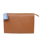 Necessaire Louise M Caramelo Liso com Sky Pronta Entrega