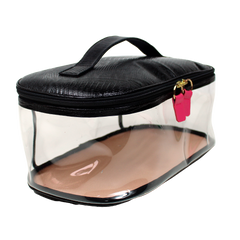 Necessaire Aurora Crystal G em Couro e Vinil Personalizado