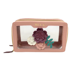 Necessaire Mini Crystal Le Jardin em Couro Personalizada