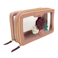 Necessaire Mini Crystal Le Jardin em Couro Personalizada