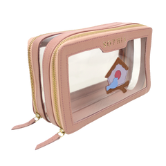 Necessaire Mini Crystal Little Bird em Couro Personalizada