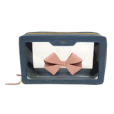 Necessaire Mini Crystal Laço em Couro Personalizada
