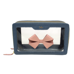 Necessaire Mini Crystal Laço em Couro Personalizada