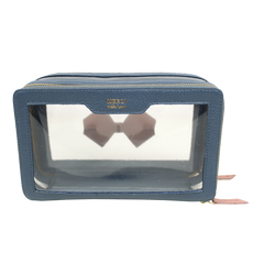 Necessaire Mini Crystal Laço em Couro Personalizada