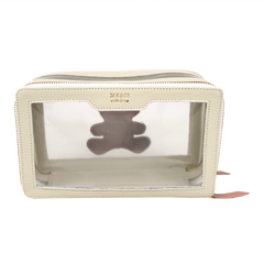 Necessaire Mini Crystal Little Bear Laço em Couro Personalizada