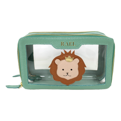 Necessaire Mini Crystal Rei Leão em Couro Personalizada