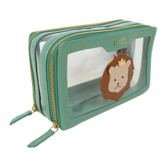 Necessaire Mini Crystal Rei Leão em Couro Personalizada