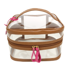 Necessaire Mya em Couro e Vinil Personalizada